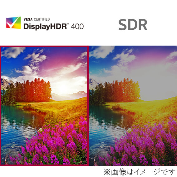 HDR映像を高輝度で鮮やかに【VESA DisplayHDR 400】
