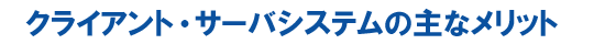 �N���C�A���g�E�T�[�o�V�X�e���̎�ȃ����b�g