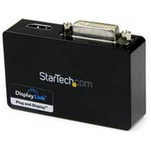 StarTech.com 0.16m[USB-Aケーブル オス→メス HDMI / DVI] USB 3.0-HDMI&DVIマルチディスプレイ変換アダプタ 外付けディスプレイ増設アダプタ USB32HDDVII