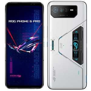 ASUS エイスース SIMフリースマートフォン ROG Phone 6 Pro ストームホワイト Qualcomm Snapdragon 8+ Gen 1 6.78型 ワイドAMOLEDディスプレイ ROG6PWH18R512