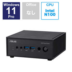 ASUS エイスース デスクトップパソコン Mini PC(Intel N100) ブラック (モニター無し) PN42-SN044AU