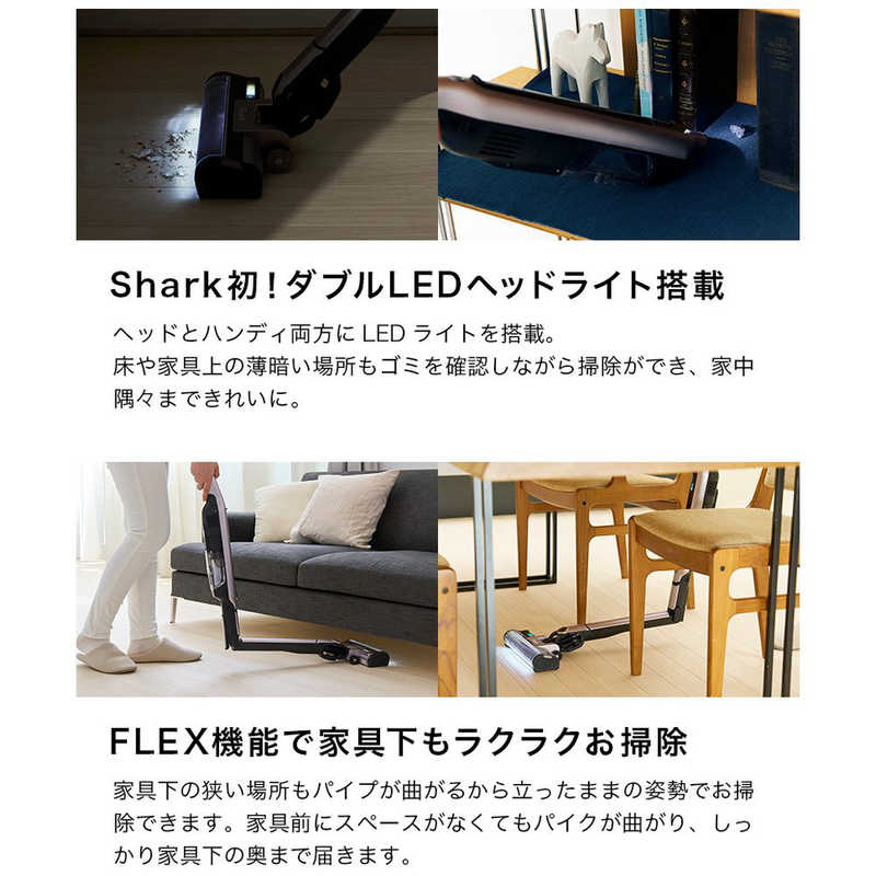 SHARK SHARK スティッククリーナー  EVOPOWER SYSTEM iQ+ モーヴグレイ [自動ゴミ収集ドック付] CS851JMVAE CS851JMVAE