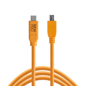 テザーツールズ USBケーブル TetherPro USB-C to 2.0 Mini-B 5-Pin15(4.6m) OR CUC2415-ORG