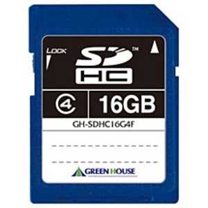 グリーンハウス SDHCメモリカｰド [Class4対応/16GB] GH-SDHC16G4F?