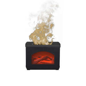 グリーンハウス 暖炉型USB加湿器 ［超音波式］ GH-UMFA-BK