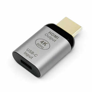 日本トラストテクノロジー 変換コネクタ USB-C(メス)→ HDMI(オス)［4K・60Hz対応］ メタリックグレー JTTCFHDM4K60