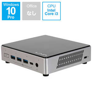ECS デスクトップパソコン [モニタｰ無し/M.2 SSD NVMe:128GB/メモリ:4GB/2020年11月モデル] LIVAZ3P-4/128-W10Pro(i3-10110U)