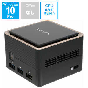 ECS デスクトップパソコン (モニター無し) LIVA Q3 PLUS LIVAQ3P-4/64-W10Pro(R1505G)