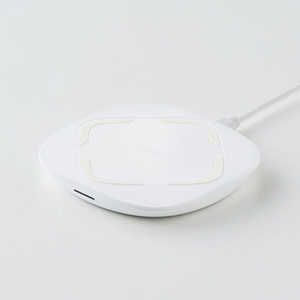 ラディウス ワイヤレス充電 Qi 急速充電対応 Wireless charger Pad ホワイト RK-PAQ01W ホワイト