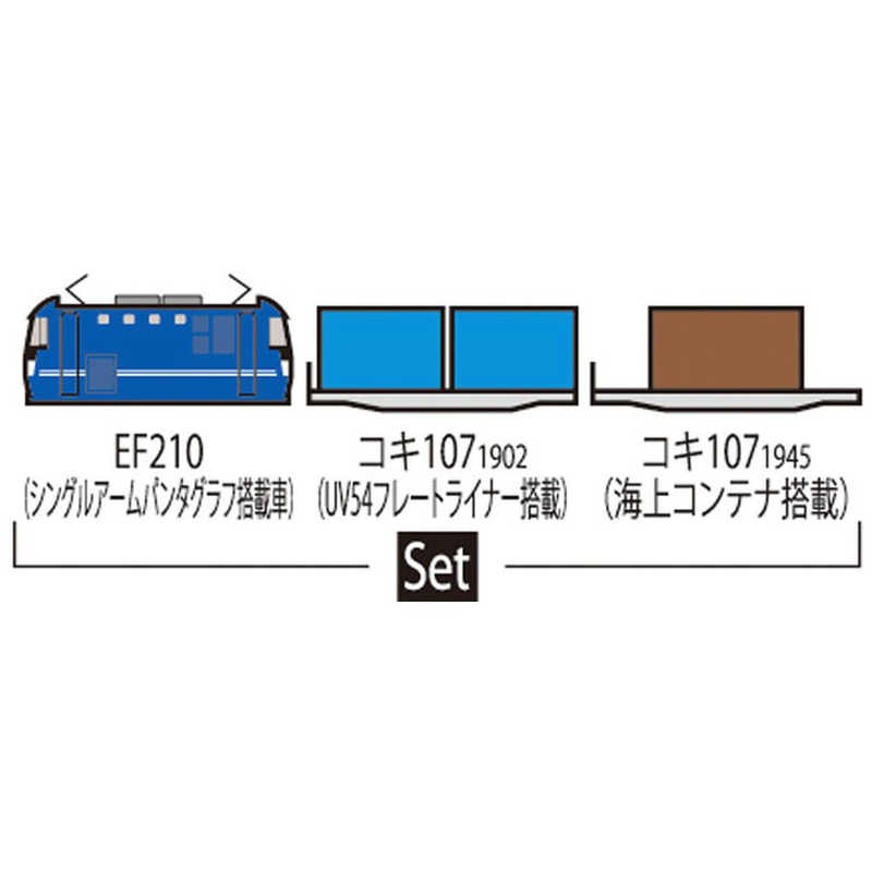 TOMIX TOMIX Nゲージ 98394 JR EF210形コンテナ列車セット(3両) 98394 JR EF210形コンテナ列車セット(3両)