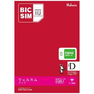 IIJ ナノSIM　「BIC SIM」　データ通信専用・SMS非対応　IM-B171 IMB171
