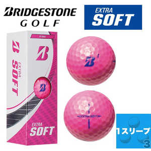 ブリヂストン ゴルフボール EXTRA SOFT エクストラ ソフト《1スリーブ(3球)/ピンク》 XCPXJ