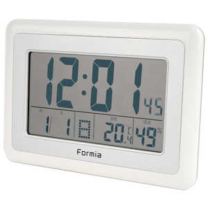 保土ヶ谷電子販売 デジタル置き時計 フォルミア FORMIA(フォルミア) ホワイト HT-003