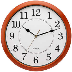 保土ヶ谷電子販売 アナログ掛け時計 フォルミア FORMIA(フォルミア) ブラウン HWC-009W-BR