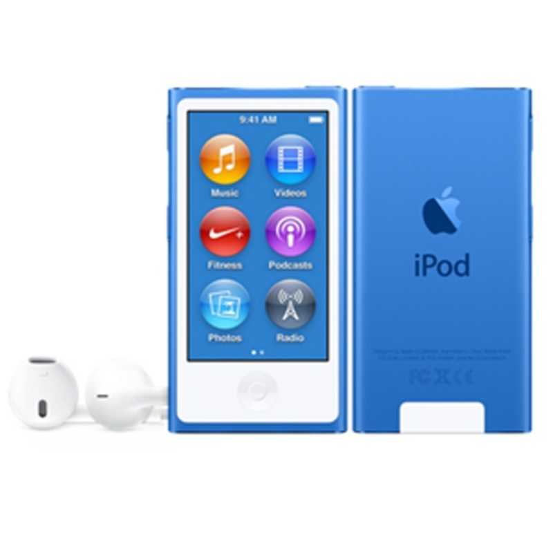 アップル アップル iPod　nano　【第7世代　2015年モデル】　16GB　ブルー　MKN02J/A IPODNANO16GBﾌﾞﾙｰ IPODNANO16GBﾌﾞﾙｰ