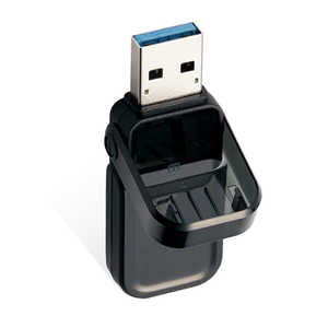 エレコム　ELECOM USBメモリー USB3.1(Gen1)対応 フリップキャップ式 128GB ブラック MF-FCU3128GBK