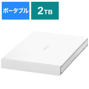 エレコム　ELECOM 外付けSSD USB-A接続 (PS4対応) ホワイト [ポｰタブル型/2TB] ESD-EJ2000GWHR