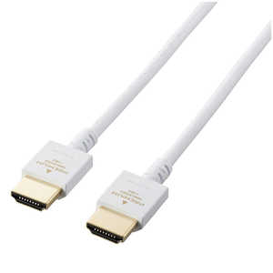 エレコム　ELECOM HDMIケーブル Premium HDMI ホワイト [1m /HDMI⇔HDMI  /スタンダードタイプ /4K対応] DH-HDP14EY10WH