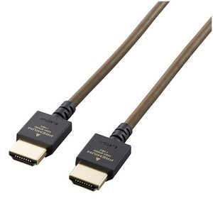 エレコム　ELECOM HDMIケーブル Premium HDMI ダークブラウン [2m /HDMI⇔HDMI /スタンダードタイプ /4K対応] DH-HDP14EY20DB