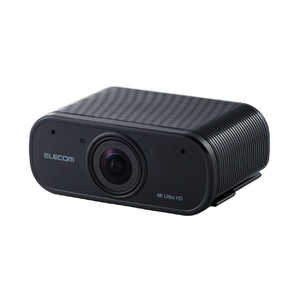 エレコム　ELECOM ウェブカメラ マイク内蔵 4Kオートズーム対応 ブラック  有線  UCAM-CX80FBBK