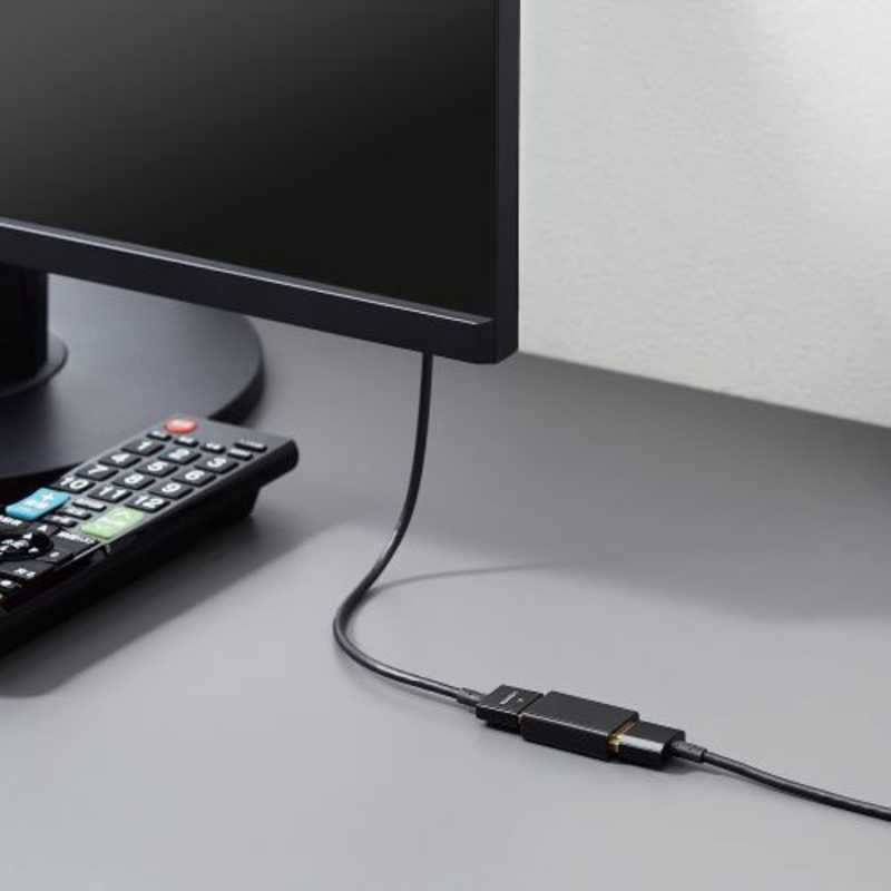 エレコム　ELECOM エレコム　ELECOM HDMI中継プラグｘ2 ブラック [HDMI⇔HDMI /4K対応] ADHDAASS02BK ADHDAASS02BK