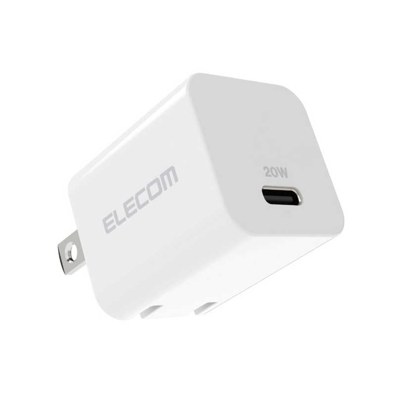 エレコム　ELECOM エレコム　ELECOM AC充電器/USB充電器/USB Power Delivery対応/20W/USB-C1ポート/スイングプラグ/ホワイト MPA-ACCP32WH MPA-ACCP32WH