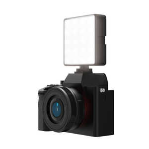 エレコム　ELECOM 撮影用ライト LED ビデオライト 四角形 8×8cm 5段階調光 ライト 3色モード USB充電式 2000mAh ブラック DE-L05BK