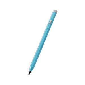 エレコム　ELECOM iPad用 タッチペン スタイラスペン 充電式 USB Type-C 充電 傾き感知 誤作動防止 磁気吸着 ペン先2mm スリム 六角鉛筆型  ブルー P-TPACAPEN01BU