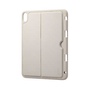 エレコム　ELECOM iPad 10.9インチ 第10世代 (2022年) 用 ケース ソフト カバー ApplePencil収納可 スタンド付 衝撃吸収 グレージュ TB-A23RUCSTGB
