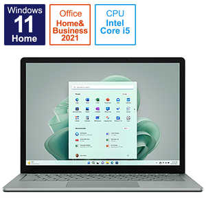 マイクロソフト　Microsoft 【学割モデル】 Surface Laptop 5 13.5インチ セージ [Windows 11 Home / intel Core i5 / SSD256GB] S0P-00002