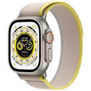 アップル Apple Watch Ultra(GPS + Cellularモデル) 49mmチタニウムケースとイエロー/ベージュトレイルループ - S/M-MNHK3J/A
