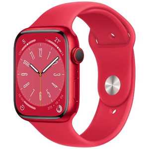 アップル Apple Watch Series 8(GPS + Cellularモデル) 45mm(PRODUCT)REDアルミニウムケースと(PRODUCT)REDスポーツバンド - レギュラー-MNKA3J/A