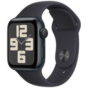 アップル Apple Watch SE(GPSモデル)- 40mmミッドナイトアルミニウムケースとミッドナイトスポーツバンド - M/L MR9Y3J/A