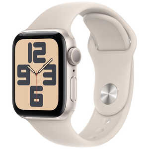 アップル Apple Watch SE(GPSモデル)- 44mmスターライトアルミニウムケースとスターライトスポーツバンド - M/L MRE53J/A