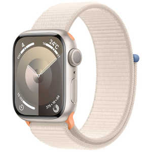 アップル Apple Watch Series 9(GPSモデル)- 41mmスターライトアルミニウムケースとスターライトスポーツループ MR8V3J/A