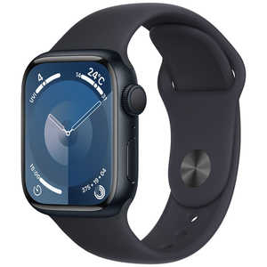 アップル Apple Watch Series 9(GPSモデル)- 41mmミッドナイトアルミニウムケースとミッドナイトスポーツバンド - S/M MR8W3J/A