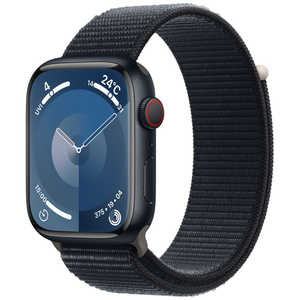 アップル Apple Watch Series 9(GPS ＋ Cellularモデル)- 45mmケースとミッドナイトスポーツループ ミッドナイトアルミニウム MRMF3JA