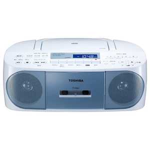 東芝　TOSHIBA ｢ワイドFM対応｣CDラジオカセットレコーダー(ブルー) TY-CDS7 L (ブルｰ)