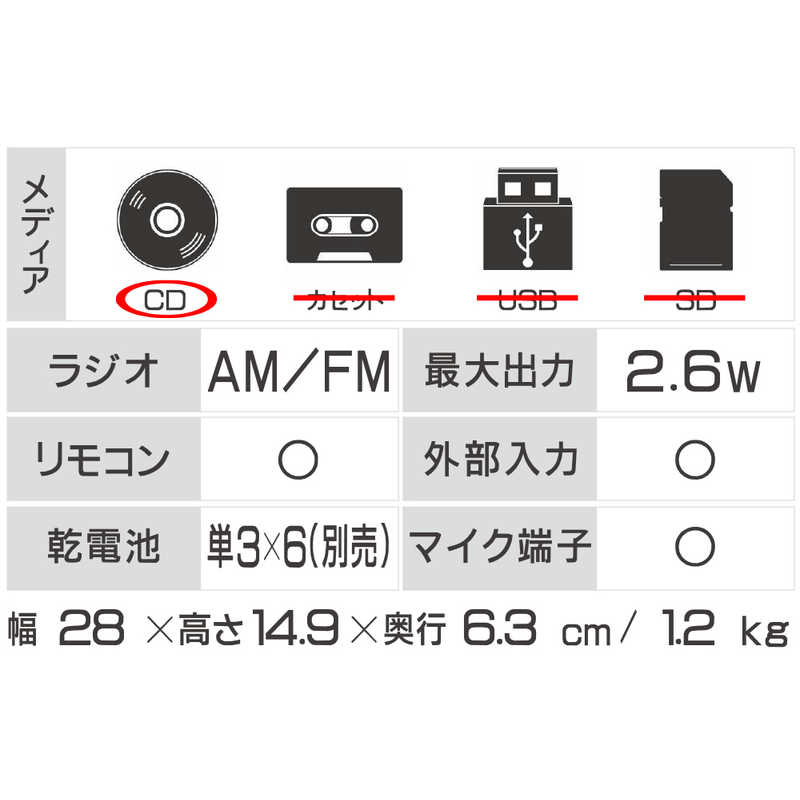 東芝　TOSHIBA 東芝　TOSHIBA CDラジオ ホワイト TY-C301-W TY-C301-W