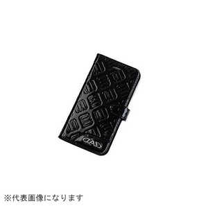 GARSON スマートフォンカバー モノグラムレザーエナメル ブラック/シルバー iPhone6 HA320-01
