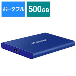 SAMSUNG 外付けSSD USB-C+USB-A接続 T7 インディゴブルｰ [ポｰタブル型 /500GB] MU-PC500H/IT