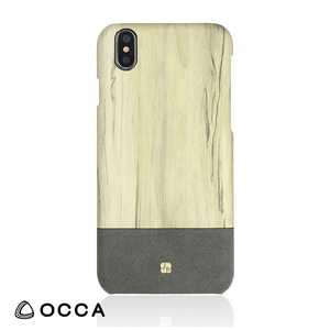 BELEX iPhone X用　Wooden Back Cover　グレー　BLOCCS2005GY BLOCCS2005GY