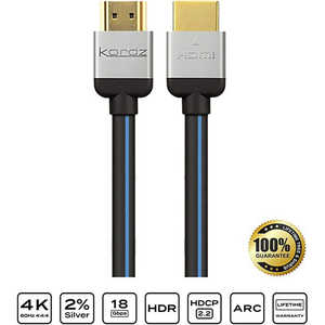 KORDZ HDMIケーブル EVS-R シルバー [0.6m /HDMI⇔HDMI /スタンダードタイプ /4K対応] EVS-HD0060R