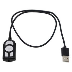 アイネックス USBオーディオ変換ケーブル 4極ヘッドセット用 コントローラー付 ブラック ADV126A