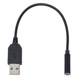 アイネックス USBオーディオ変換ケーブル 4極ヘッドセット用 ブラック ADV127A