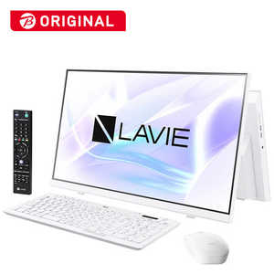 NEC デスクトップパソコン LAVIE Home All-in-one(HA570/RA シングルチューナ搭載) ファインホワイト PC-HA570RAW-2