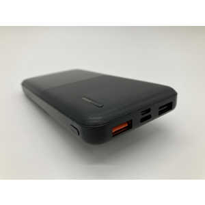 サンマックステクノロジーズ モバイルバッテリー10000mAH 3ポート 小型・軽量サイズ ブラック GWP10A224BT