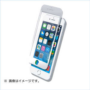 マイキー iPhone8(7)用液晶保護ガラスシートフルカバータイプ ダブルハードクリアー B03-33301WH