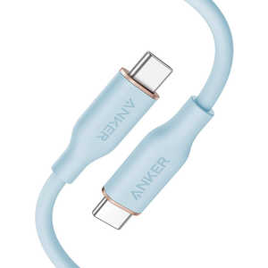 アンカー Anker Japan PowerLine III Flow USB-C & USB-C ケーブル (0.9m アイスブルー) [ケーブルの長さは端子部分も含めて計測しております/Power Delivery対応] A8552031