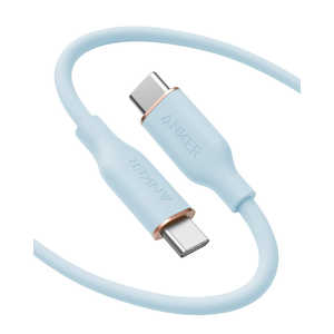 アンカー Anker Japan PowerLine III Flow USB-C & USB-C ケーブル (1.8m アイスブルー) [ケーブルの長さは端子部分も含めて計測しております /Power Delivery対応] A8553031